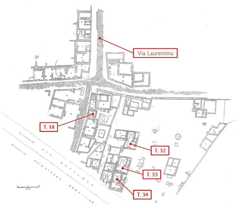Veduta della Necropoli Laurentina da sud-est